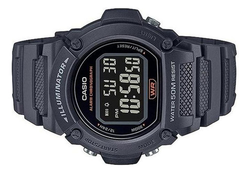 Reloj Casio W-219h-8b W219h Crono 50m Luz Alarma Ahora12
