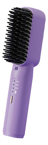 . Plancha De Pelo Inalámbrica, Peine Caliente Eléctrico Con