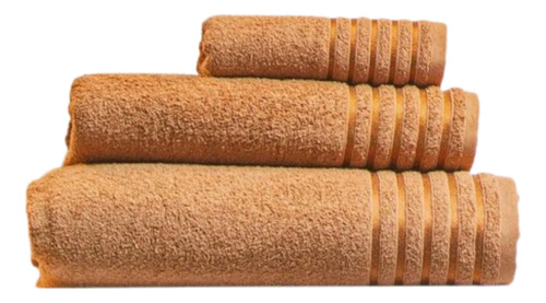 Toalla Baño Completo Absorbente Suave Encanto Concord Color Caramel