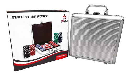 Maleta De Poker - C/ 100 Fichas, Baralho E Dados - Red Star