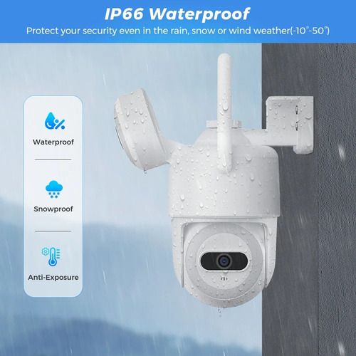 Cámara Ptz 4k 8mp Hd Wifi Para Exteriores, Lente Dual