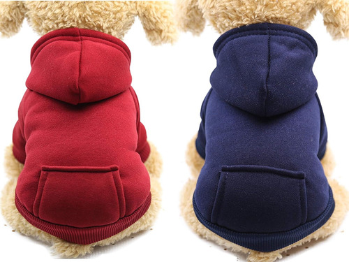 2 Piezas Chaqueta Perro/poleron Capa Con Gorro Perros