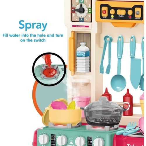Cocinita Juego Infantil 67pz Chef Luz Sonido Niño Real Chef