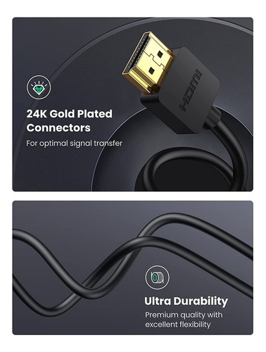 Imagen 2 de 7 de Cable Micro Hdmi A Hdmi Ugreen 4k De 60hz 2m