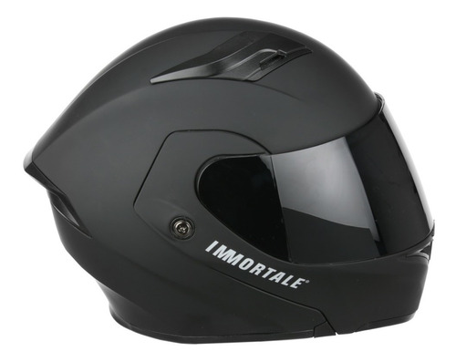 Casco Immortale Robin Negro Mate Con Mica Humo Rider One