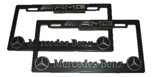 Par Marcos Porta Placa Mercedes Benz Decorado Auto/camioneta