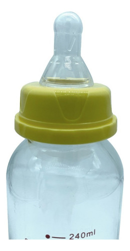 Biberon Mamila De Vidrio 240ml/8oz 3-12m Color Amarillo