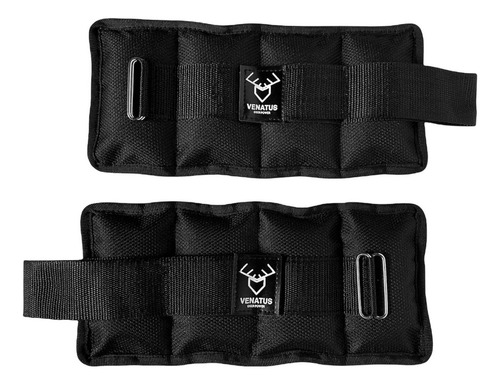Polainas Deportivas Tobilleras Ajustables 1kg Color Negro