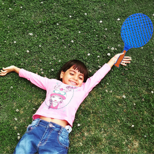 1 Juego De Raquetas De Bádminton De Plástico Para Niños