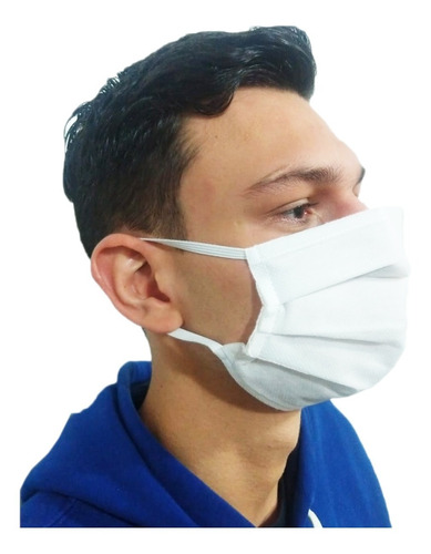 100 Máscara Profissional Hospitalar Tnt Dupla Com Elastico