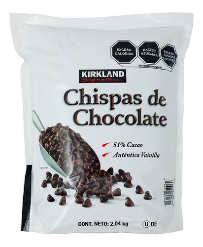 Chispas De Chocolate Para Hornear Derretir Kirkland 2.04 Kg 