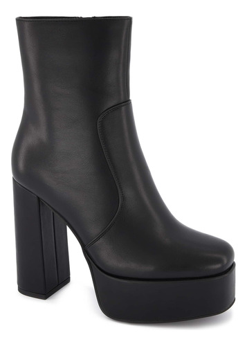 Botin Con Plataforma Andrea Tacon En Tendencia Dama Negro