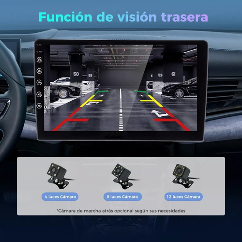 Autoestéreo 2 Din 9" Carplay Android Auto GPS WiFi Cámara Trasera Gearelec