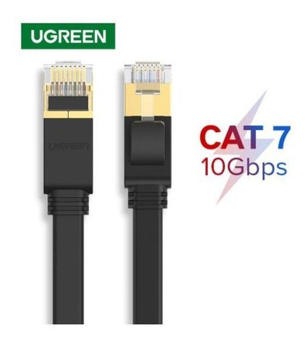 Cable de red blindado Cat7 Ugreen Flat de 10 m, 600 MHz y 10 Gbps