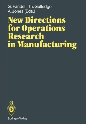 Libro New Directions For Operations Research In Manufactu...