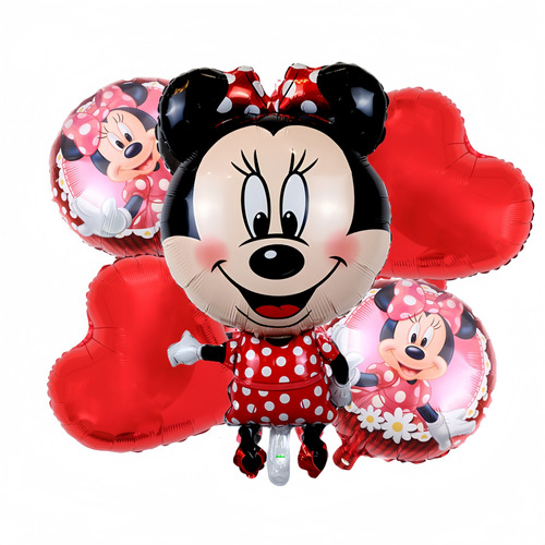 Minnie Mouse Set Fiesta Decoración De Cumpleaños 5pcs Globos