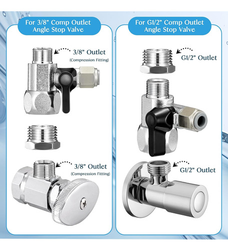Conector Divisor De Línea De Agua Para Válvula De Ángulo De