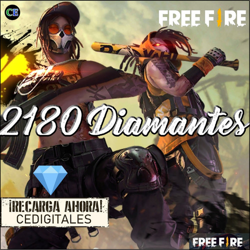 Free Fire 2180 Diamantes - Entrega Inmediata.