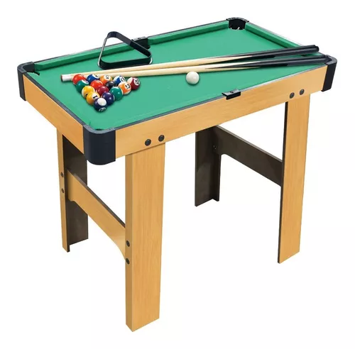 Mesa De Mini Sinuca Snooker Bilhar Com Tacos E Bolas