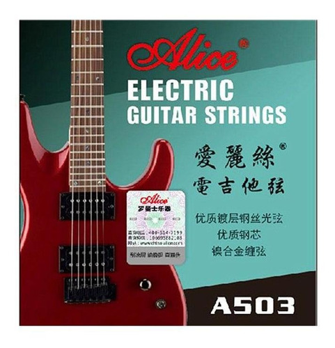 Jgo. De Cuerdas Para Guitarra Eléctrica Super Light Alice A5