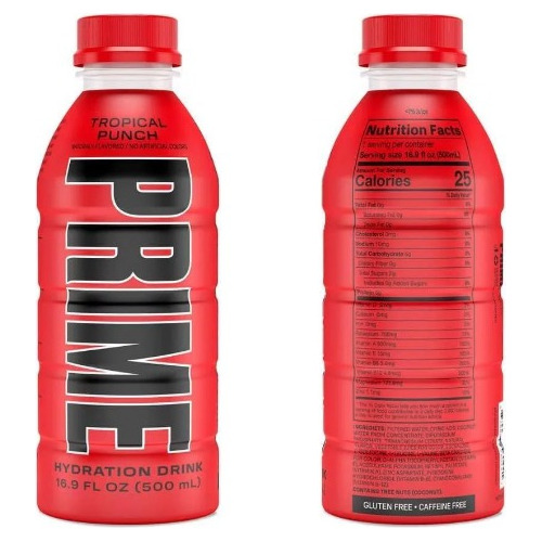Prime Bebida Hidratante De 500 Ml Tropical Punch