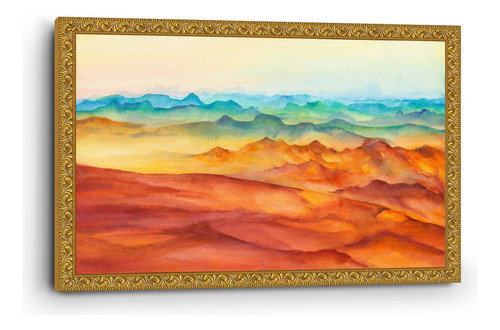Cuadro Canvas Marco Clásico Pintura Al Oleo De Color 90x140