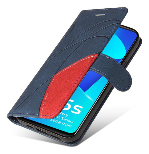 Caso For Vivo Y15s Teléfono Caso Flip Folio Libro Con