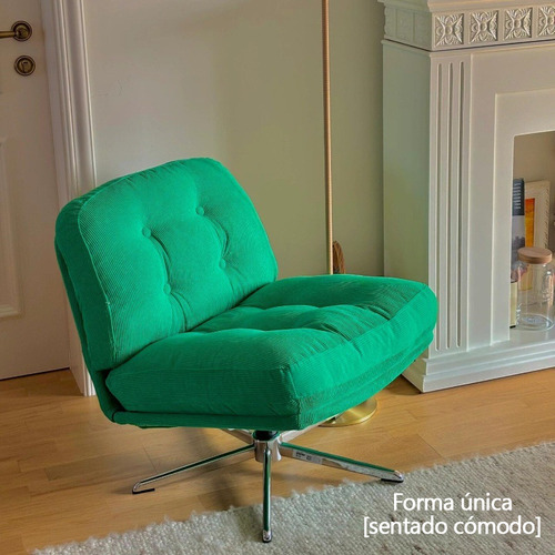 Silla Individual Elegante Con Rotación De 360 Grados Salas Verde