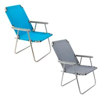 Comprar Kit Playero 2 Reposeras Plegables Gadnic Jardín Playa Pileta Color Gris