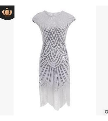 Vestido Sin Mangas De Gran Gatsby De Talla Grande Para Mujer Ed