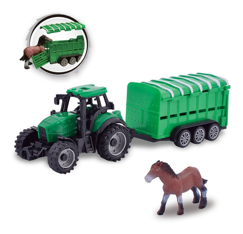 Free Wheel Farm Truck Tractor Con Animales Ditoys 2343