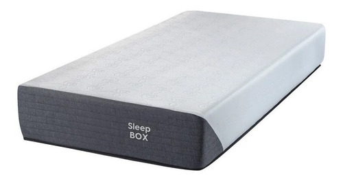 Colchón 1 plaza de espuma SleepBox Firm blanco y gris - 80cm x 190cm x 22cm