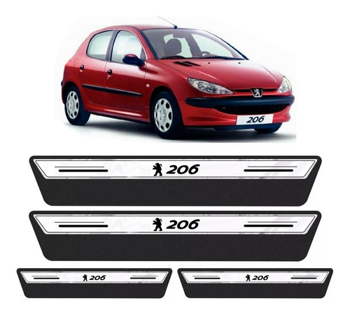 Soleira Protetor Porta Platinum Peugeot 206 2000 2001 2002 2