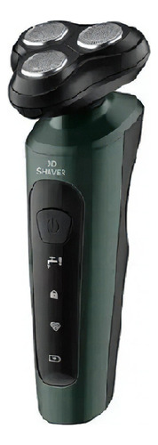 Barbeador Elétrico Impermeável Shave 9d Razor Green Cor Gray