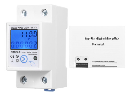 Medidor De Energia Monofásico Ac 120v Com Botão De Reset Com
