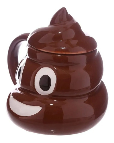 Taza Emoji Poop Con Tapa