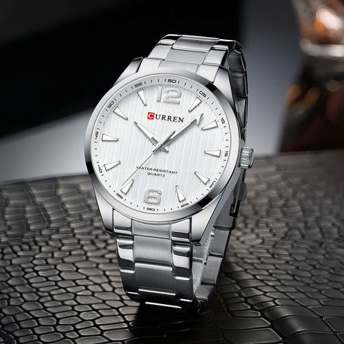 Relojes Luminosos De Cuarzo Simples Curren Para Hombre Color Del Fondo Blanco