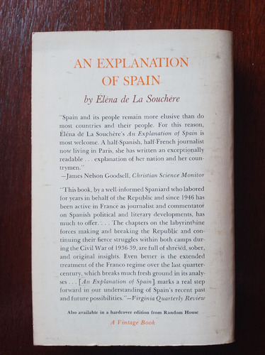 An Explanation Of Spain - Elena De La Souchere
