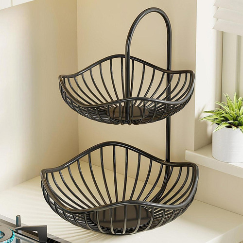 Cesta De Frutas De 2 Escalonadas Soporte De 30 Cmx40cm