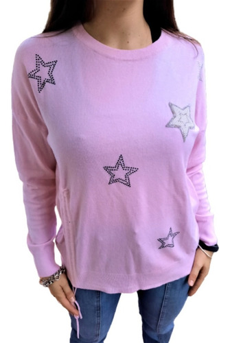 Sweater Tejido Estrellas Strass