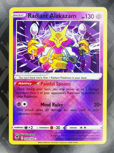 Carta Pokemon  Radiant Alakazam