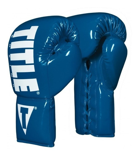 Guantes De Box Title Inferno Azul Agujetas Palomares Fpx