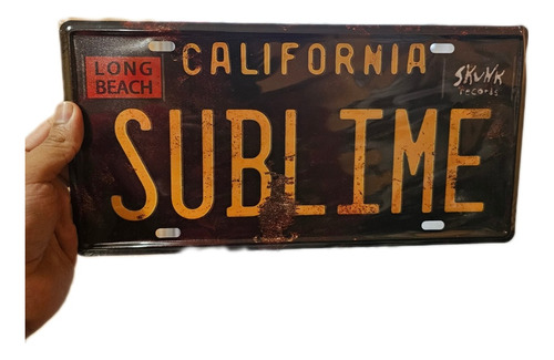 Placas Para Auto Matrícula Decorativa Sublime California 