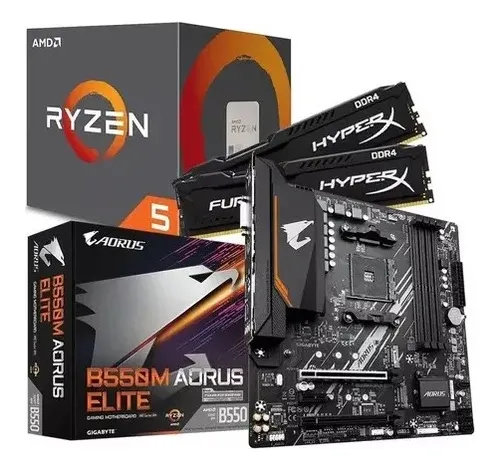 Kit Amd Ryzen 5 5500 + Gigabyt...