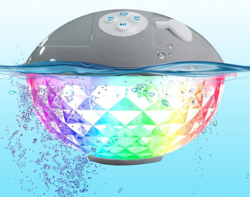 Altavoces Bluetooth Con Luces Coloridas, Portátil, Con Ni Color Gris 110v