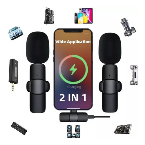 Imagen 2 de 7 de Micrófono Inalámbrico Corbatero X2 Usb-c Ls-m1 Lcs