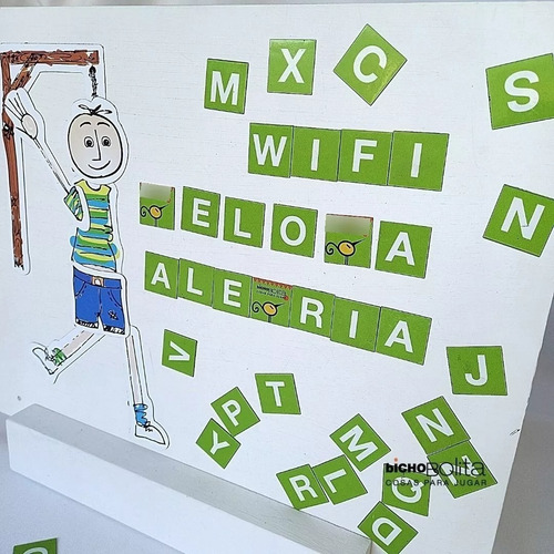 Imagen 3 de 3 de Juego Del Ahorcado Para Niños Con Letras Imantadas