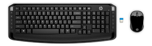 Kit de teclado y mouse inalámbrico HP 3ML04AA Inglés US de color negro