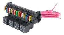 Comprar Caja De Fusibles Coche 12v 15 Vías Bloque Fusibles Multi-cir