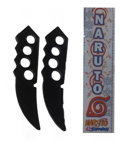 2 Kunai Azuma - Naruto Tamaño Real 24 Cm Pvc Importado